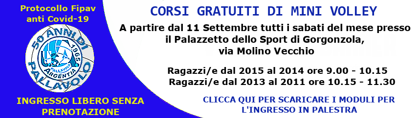 Mini Volley Corsi Gratuiti Settembre2